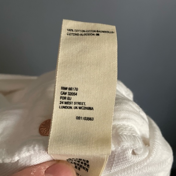 Free People Denim Shorts Womens White Loving Good Vibrations Cutoffs Size 31 - Picture 5 of 5